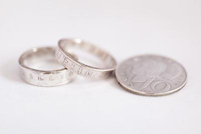 Ring aus 10Schilling Silbermünzen